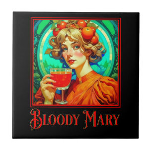 Bloody Mary Art Nouveau Fliese