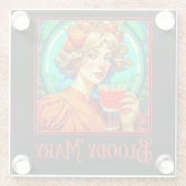 Bloody Mary Art Nouveau Glasuntersetzer (Rückseite)
