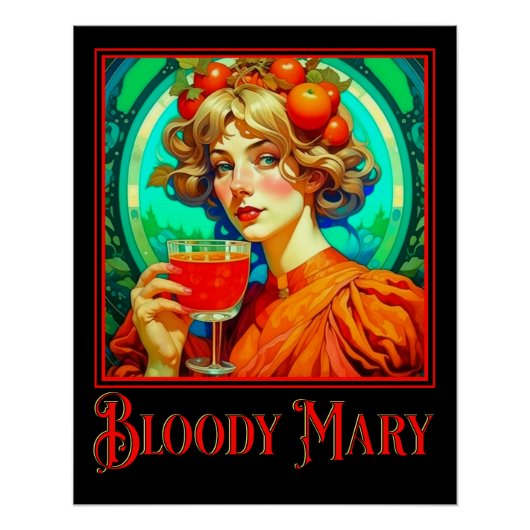 Bloody Mary Art Nouveau Poster (Vorderseite)