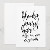 Bloody Mary Bar Affordable Wedding Sign (Vorne/Hinten)