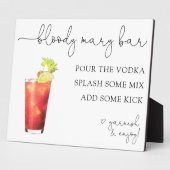 Bloody Mary Bar Drink Sign Fotoplatte (Seite)
