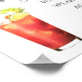 Bloody Mary Bar Drink Sign Poster (Ecke)
