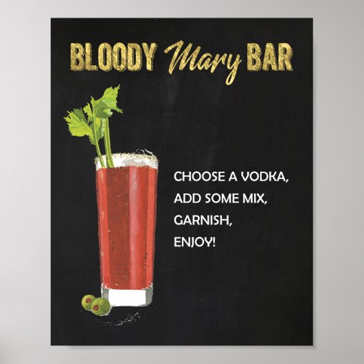 Bloody Mary Bar Sign Poster (Vorne)