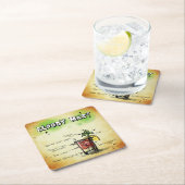 Bloody Mary Barkeeper Drink Rezept Rechteckiger Pappuntersetzer (Vor Ort)
