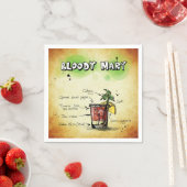 Bloody Mary Barkeeper Drink Rezept Serviette (Beispiel)