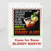 BLOODY MARY, Brunch der Meister Einladung (Vorne/Hinten)