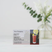 Bloody Mary Business Card Visitenkarte (Stehend Vorderseite)
