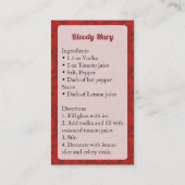 Bloody Mary Business Card Visitenkarte (Rückseite)
