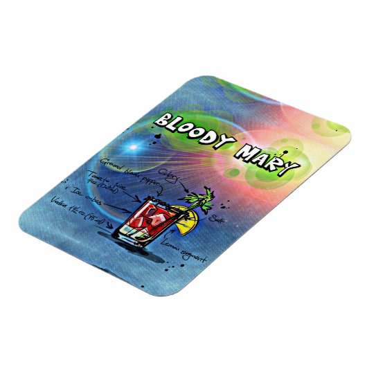Bloody Mary Cocktail Drink Rezept Magnet (Linke Seite)