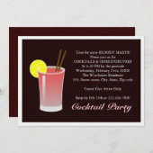 Bloody Mary Cocktail Einladung (Vorne/Hinten)