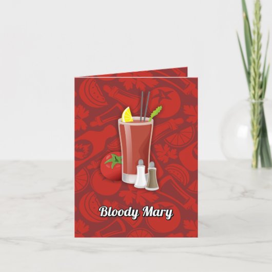 Bloody Mary Cocktail Karte (Vorderseite)