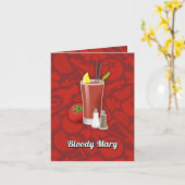 Bloody Mary Cocktail Karte (Gelbe Blume)