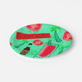 Bloody Mary Cocktail Party Teller (Schrägansicht)