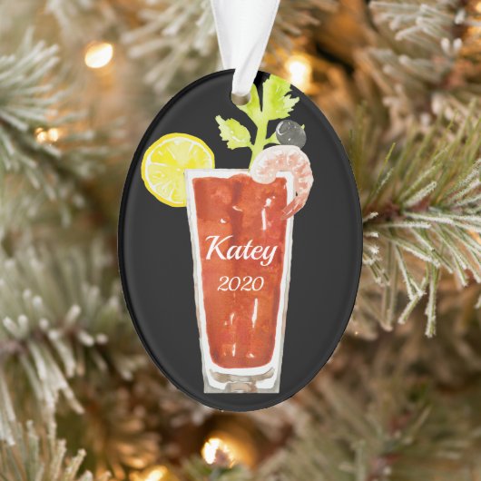 Bloody Mary Cocktail Personalisiert Ornament (Baum)