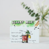 Bloody Mary Cocktail Postkarte (Stehend Vorderseite)