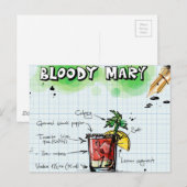 Bloody Mary Cocktail Postkarte (Vorne/Hinten)