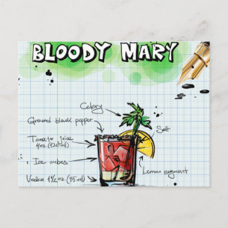 Bloody Mary Cocktail Postkarte