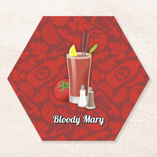 Bloody Mary Cocktail Untersetzer (Vorderseite)