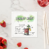 Bloody Mary Drink Rezept Cocktail Napkin Serviette (Beispiel)