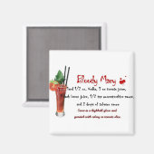 Bloody Mary Drink Rezept Magnet (Vorderseite/Rückseite)