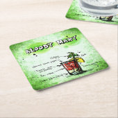 Bloody Mary Drink Rezept Rechteckiger Pappuntersetzer (angewinkelt)