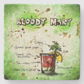 Bloody Mary Drink Rezept Steinuntersetzer (Vorderseite)
