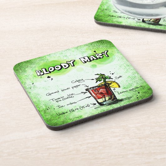 Bloody Mary Drink Rezept Untersetzer (Linke Seite)