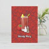 Bloody Mary Einladung (Stehend Vorderseite)