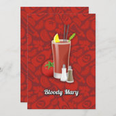 Bloody Mary Einladung (Vorne/Hinten)