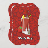 Bloody Mary Einladung (Vorne/Hinten)
