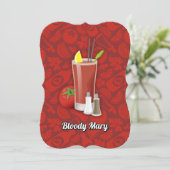 Bloody Mary Einladung (Stehend Vorderseite)