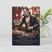 Bloody Mary, jemand? Halloween Cocktail Party Save The Date (Stehend Vorderseite)