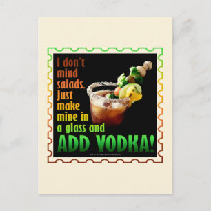 BLOODY MARY, MIT BOOZE AUFGELADEN POSTKARTE