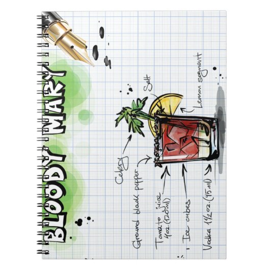 Bloody Mary Notizblock (Vorderseite)