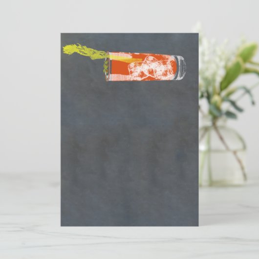 Bloody Mary oder Bloody Caesar Einladung (Stehend Vorderseite)