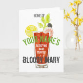 Bloody Mary Personalisiert Karte (Gelbe Blume)