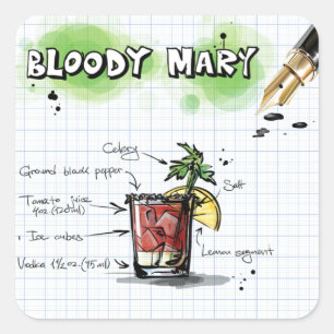 Bloody Mary Quadratischer Aufkleber