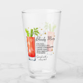 Bloody Mary Recipe Glass (Personalize It) Glas (Vorderseite)