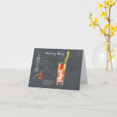 Bloody Mary Recipe Karte (Gelbe Blume)