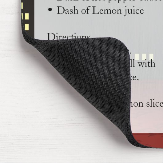 Bloody Mary Recipe Mousepad (Ecke)