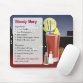 Bloody Mary Recipe Mousepad (Mit Mouse)