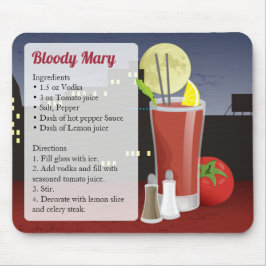Bloody Mary Recipe Mousepad
