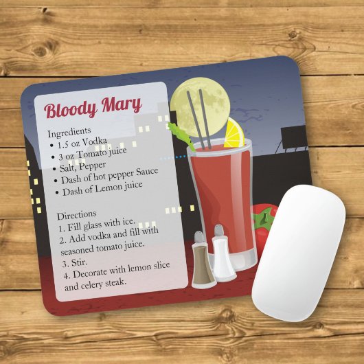 Bloody Mary Recipe Mousepad