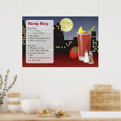 Bloody Mary Recipe Poster (Küche)
