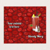 Bloody Mary Recipe Visitenkarten (Außenseite Aufgefaltet)