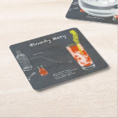 Bloody Mary Rezept Rechteckiger Pappuntersetzer (angewinkelt)