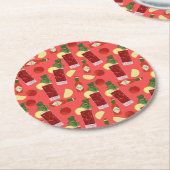 Bloody Mary Runder Pappuntersetzer (Angewinkelt)