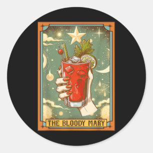 Bloody Mary trinkt Schwanz The Bloody Mary Tarot C Runder Aufkleber