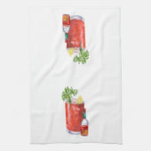 Bloody Mary und Hot Sauce Geschirrtuch (Vertikal)