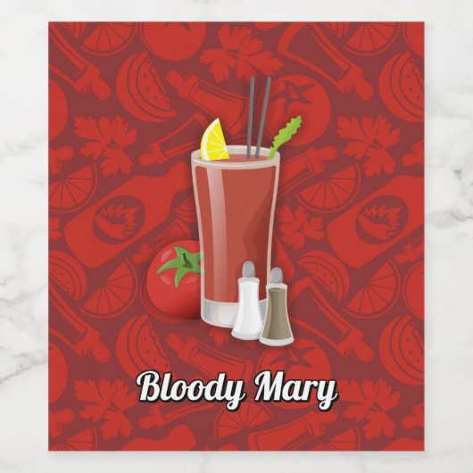 Bloody Mary Weinetikett (Einzelnes Label)